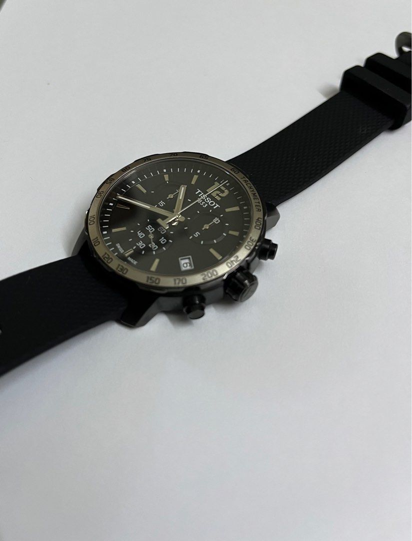 Tissot quickster hot sale chronograph black