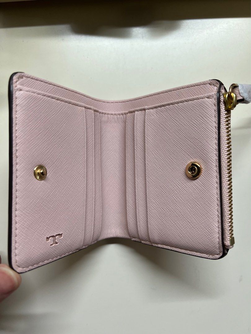 Tory burch shell outlet pink wallet