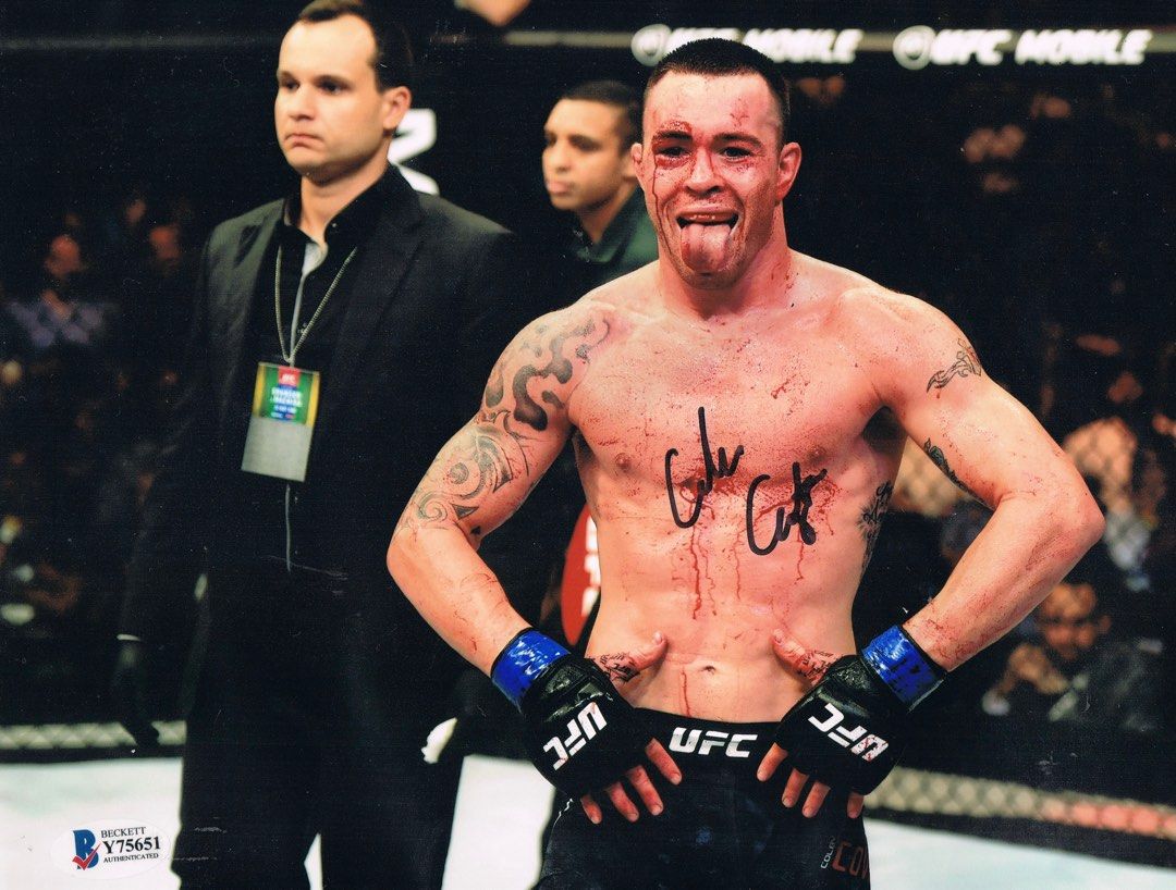 UFC COLBY COVINGTON SIGNED 8x10 BECKETT AUTHENTICATED (Category: Activewear) located in Makati City. Submitted by llukeph (Listing ID 1225559137, Image 1). Description: EXTREMELY RARE SIGNED PHOTO COLBY COVINGTON.