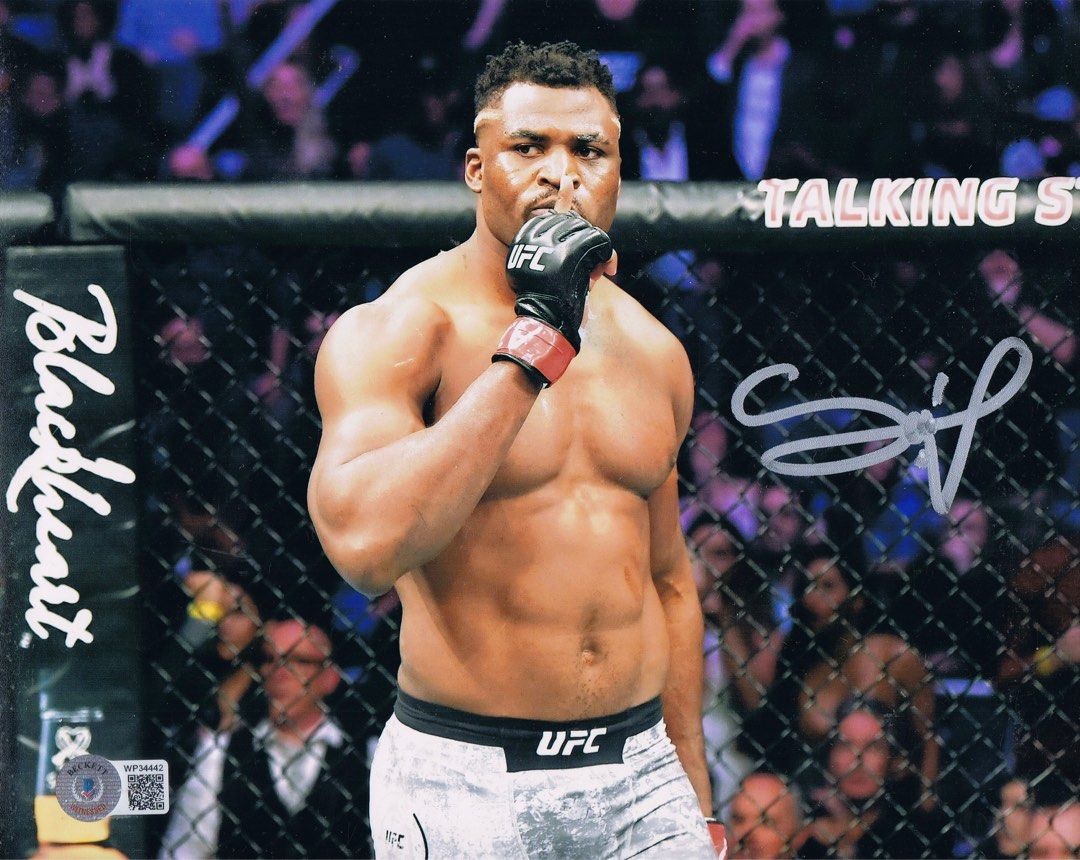 UFC FRANCIS NGANNOU SIGNED 8x10 BECKETT AUTHENTICATED (Category: Activewear) located in Makati City. Submitted by llukeph (Listing ID 1225559363, Image 1). Description: FRANCIS NGANNOU SIGNED 8x10.