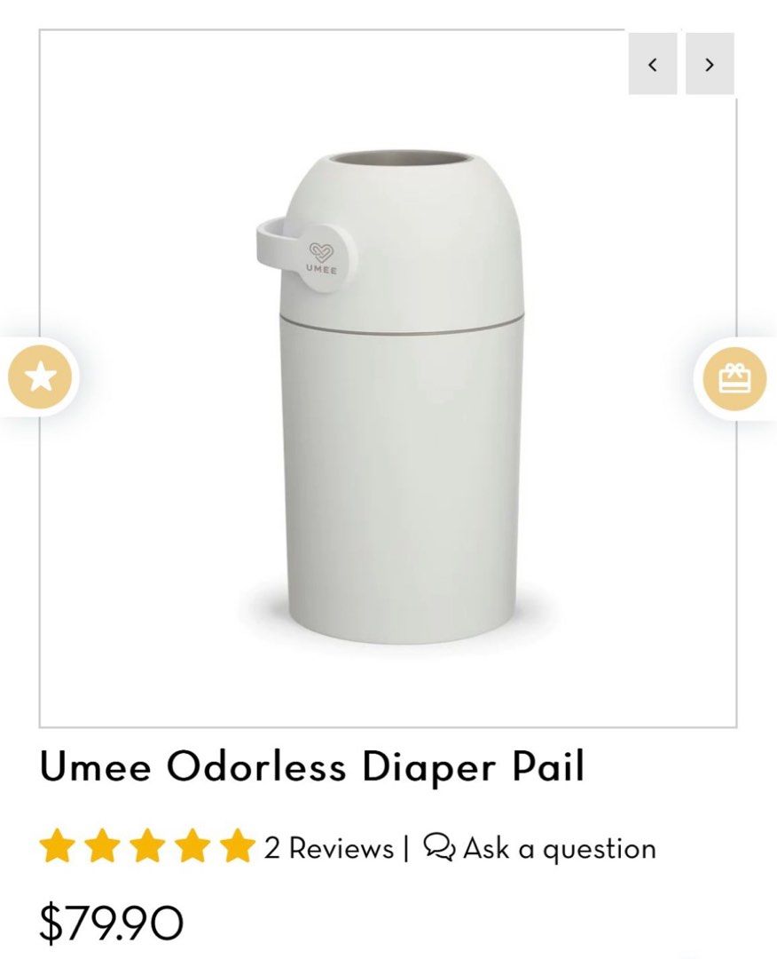 Umee Odorless Diaper Pail, Babies & Kids, Bathing & Changing, Diapers & Baby Wipes on Carousell