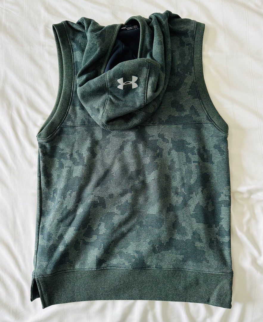 Under Armour x Project Rock Sleeveless Camo Hoodie, Men's Fashion