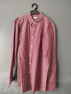 Uniqlo Checkered Long Sleeves Button Down Shirt - Sz M