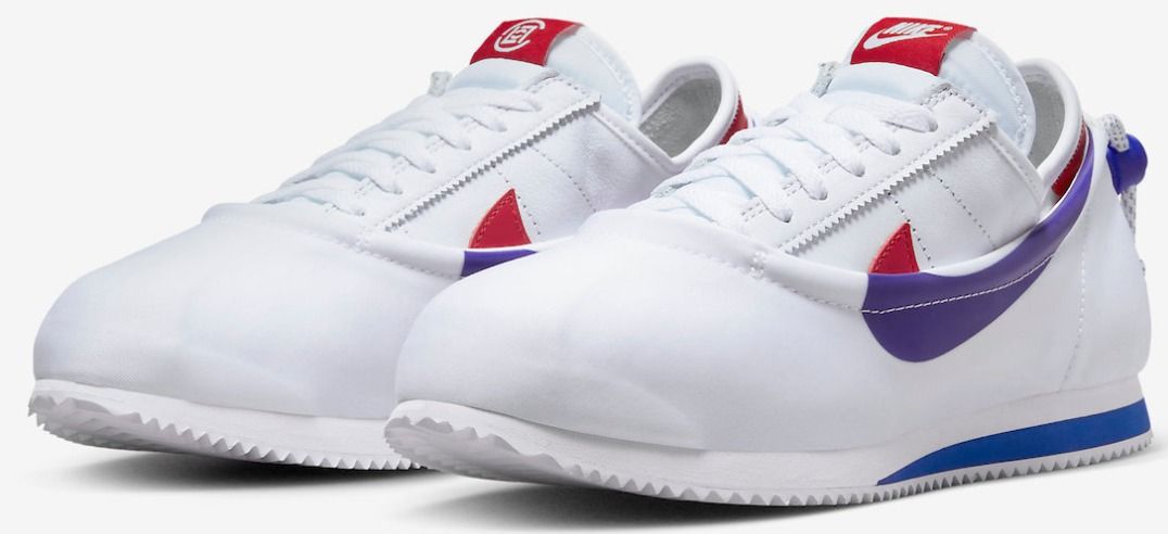 White blue and red nike clearance cortez