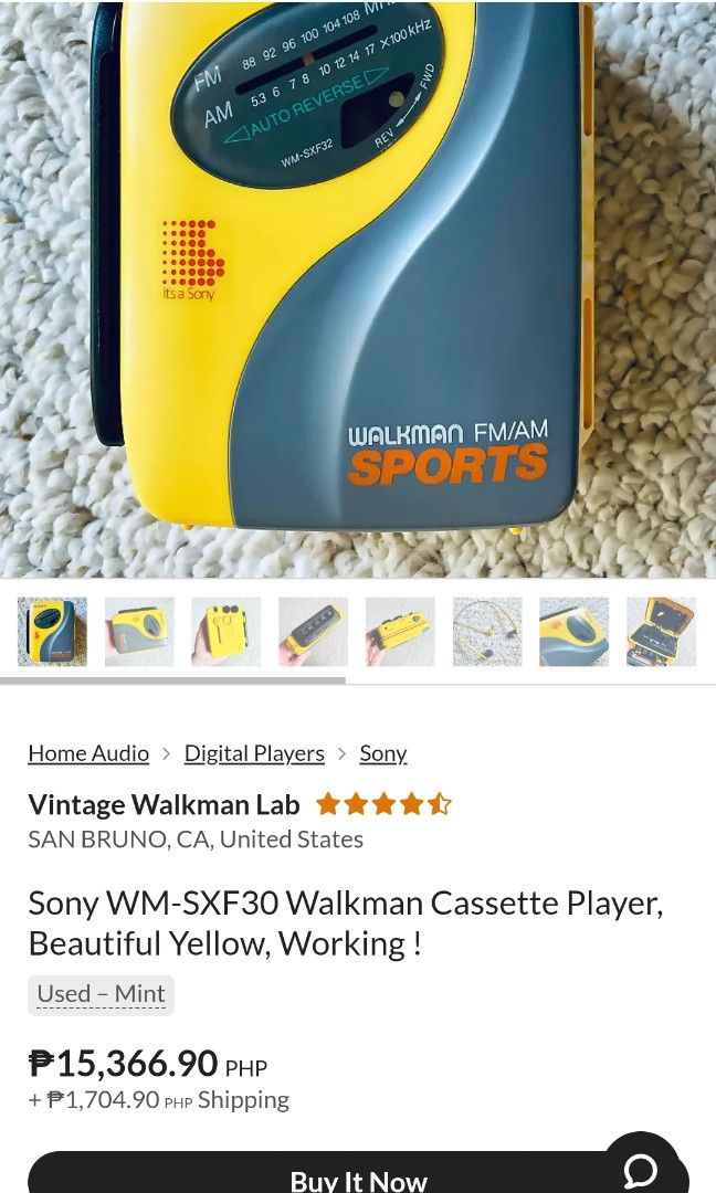 Vintage Rare 1980s Sony WM-SXF30 Walkman Cassette Player