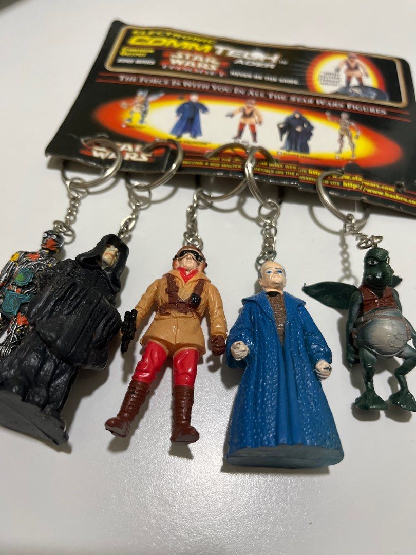 Vintage Hasbros 1999 Star Wars Episode 1 Action Figure Keyring Set