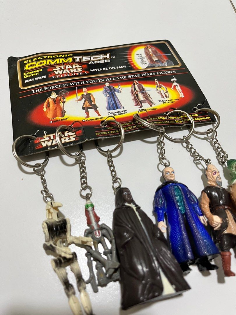 Vintage Hasbros 1999 Star Wars Episode 1 Action Figure Keyring Set