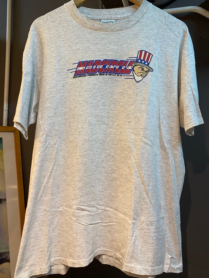 90s ONEITA Tシャツmad circle skateboard