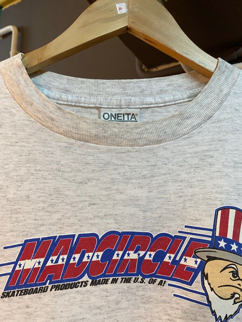 90s ONEITA Tシャツmad circle skateboard
