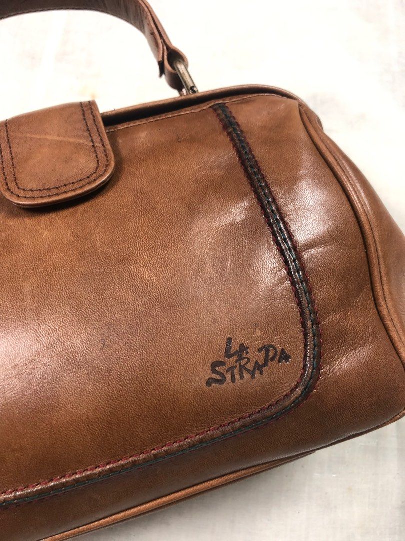 vintage La strada leather handbag