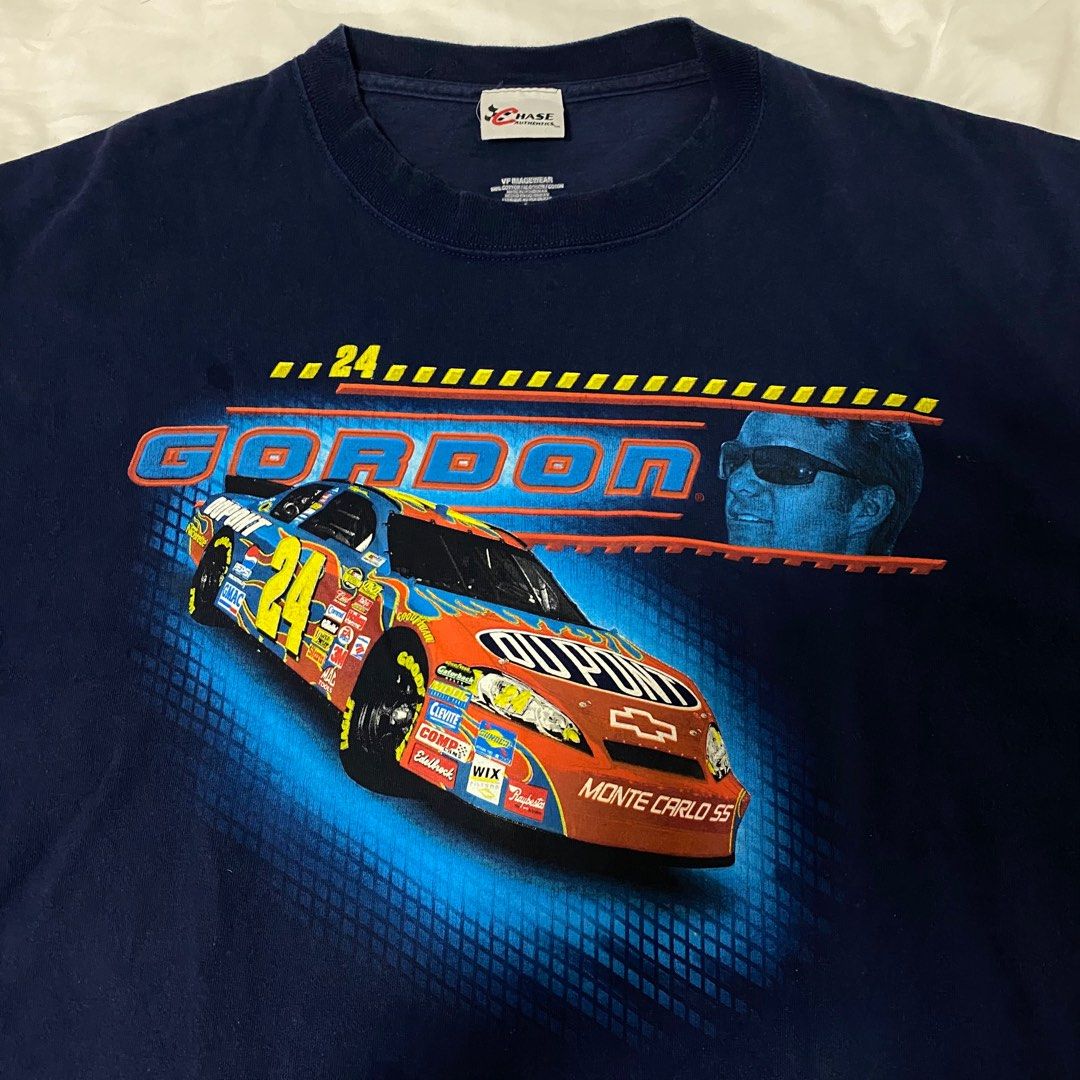 Vintage 2004 Blue Jeff Gordon NASCAR Graphic Print T-shirt XL