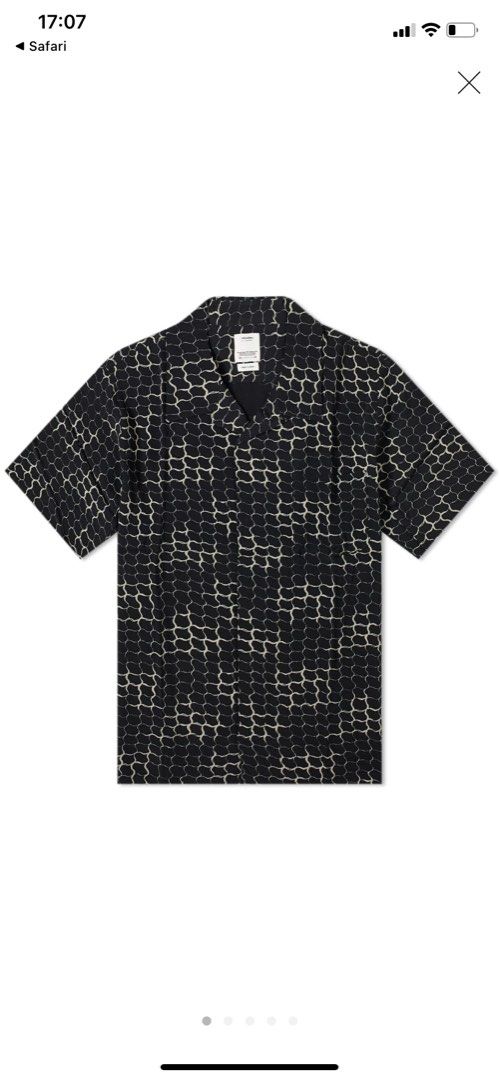 Visvim free edge shirt s/s lattice, 名牌, 服裝- Carousell