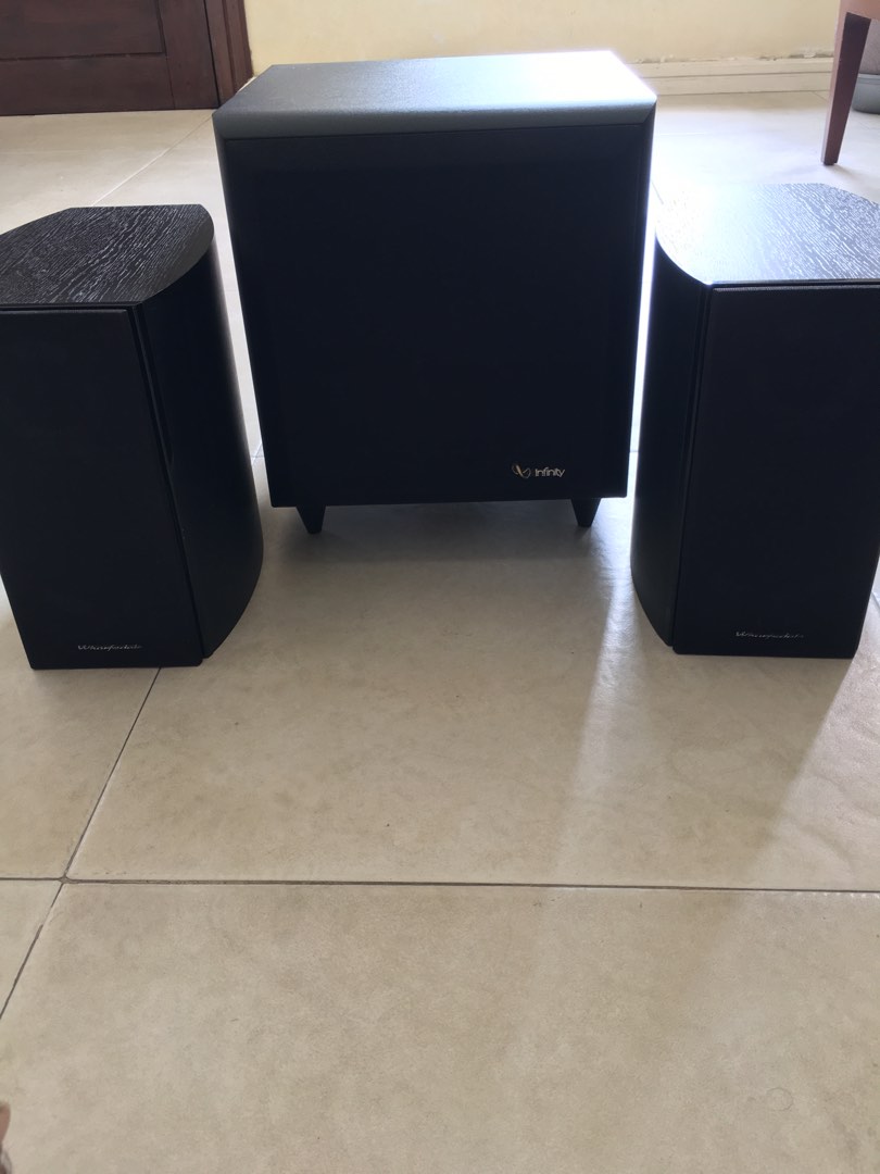 Wharfedale book shelf speakers with Infinity Servo Subwoofer on Carousell