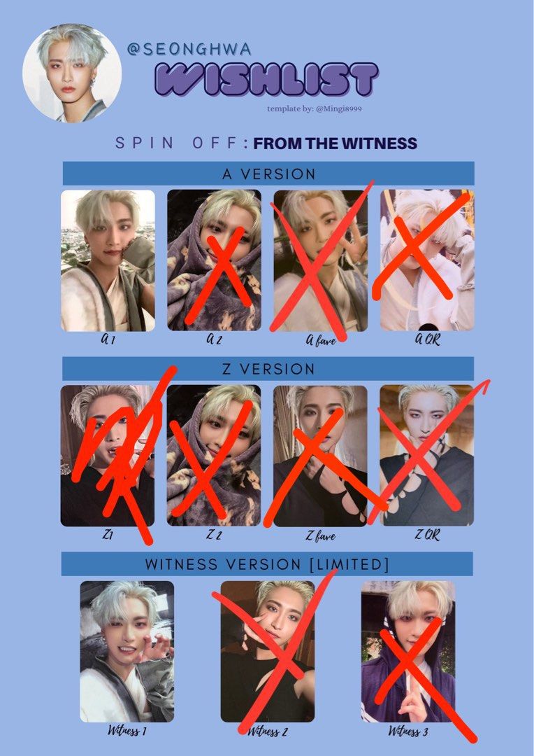 ATEEZ ソンファ トレカ SPIN OFF WITNESS seonghwa ATEEZ ソンファ SPIN OFF : FROM THE WITNESS HALAZIA witness