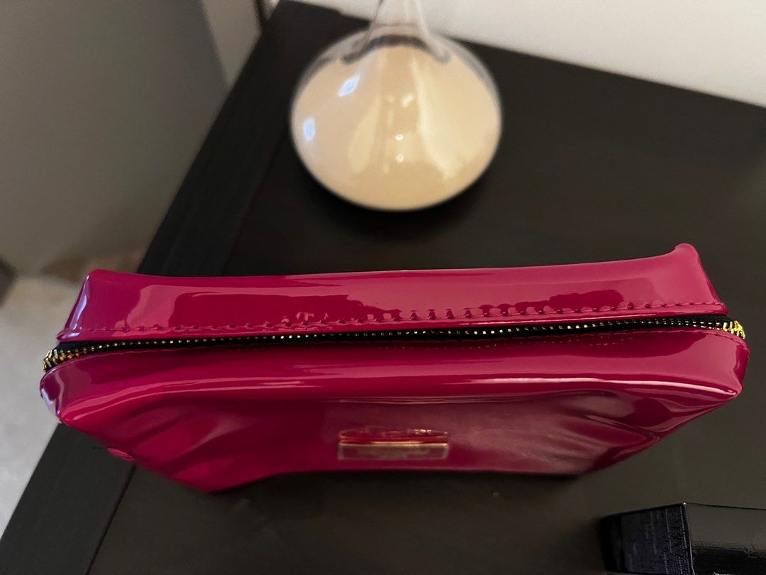 LAST PC> YSL Fuchsia Gloss Makeup Pouch Bag, Women's Fashion, Bags &  Wallets, Purses & Pouches on Carousell