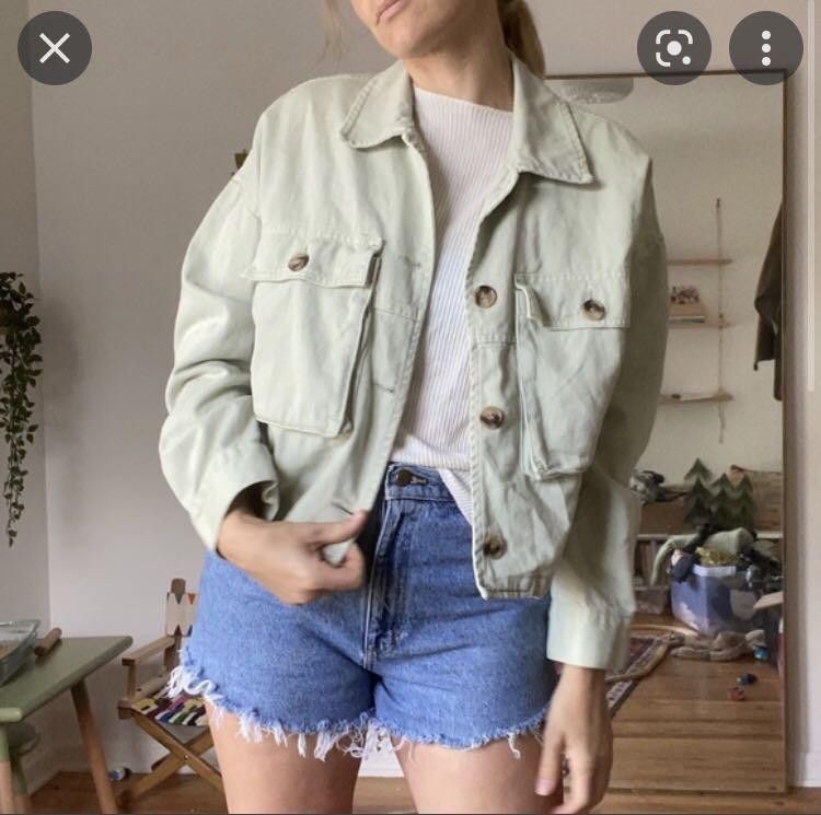 Zara Mint green jacket on Carousell