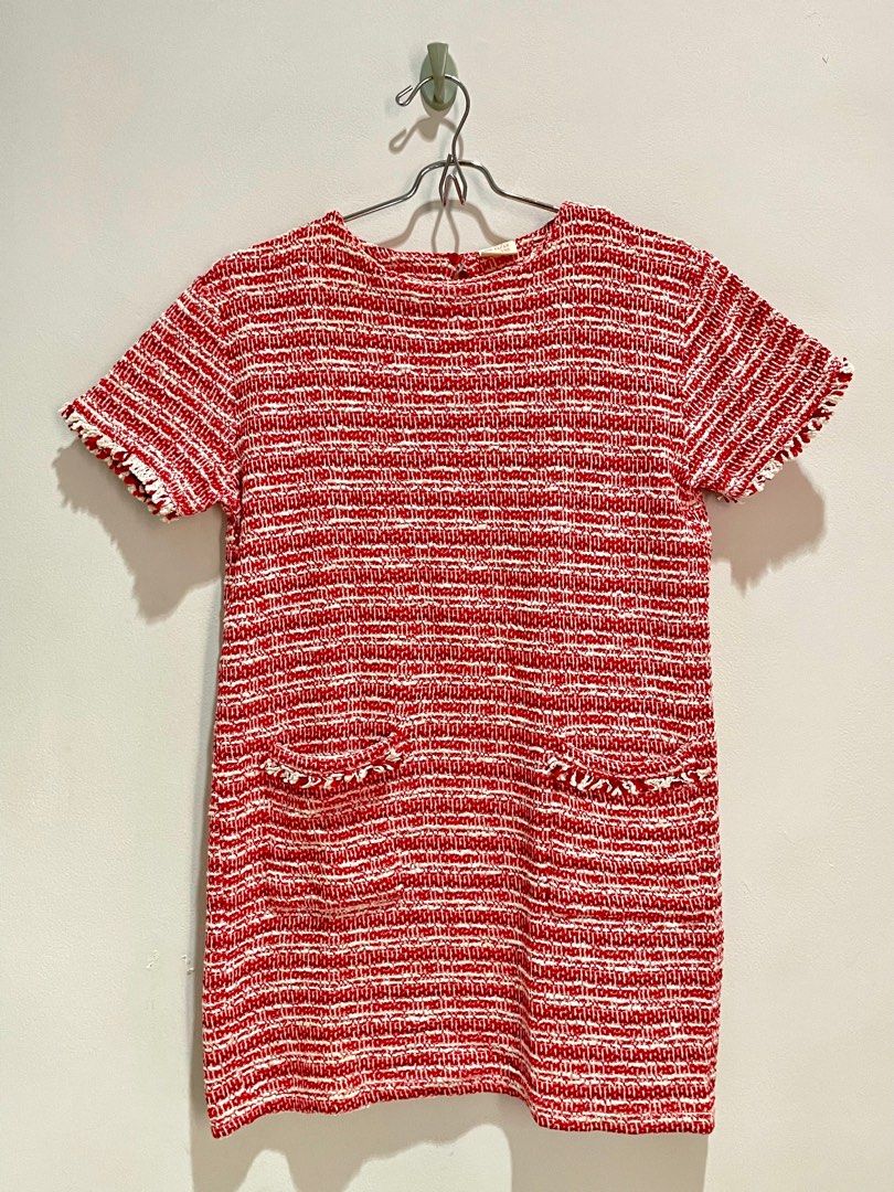 Midi Skirt Jakar Slip Skirt Kookai Zara Tweed Mini Dress, Fesyen