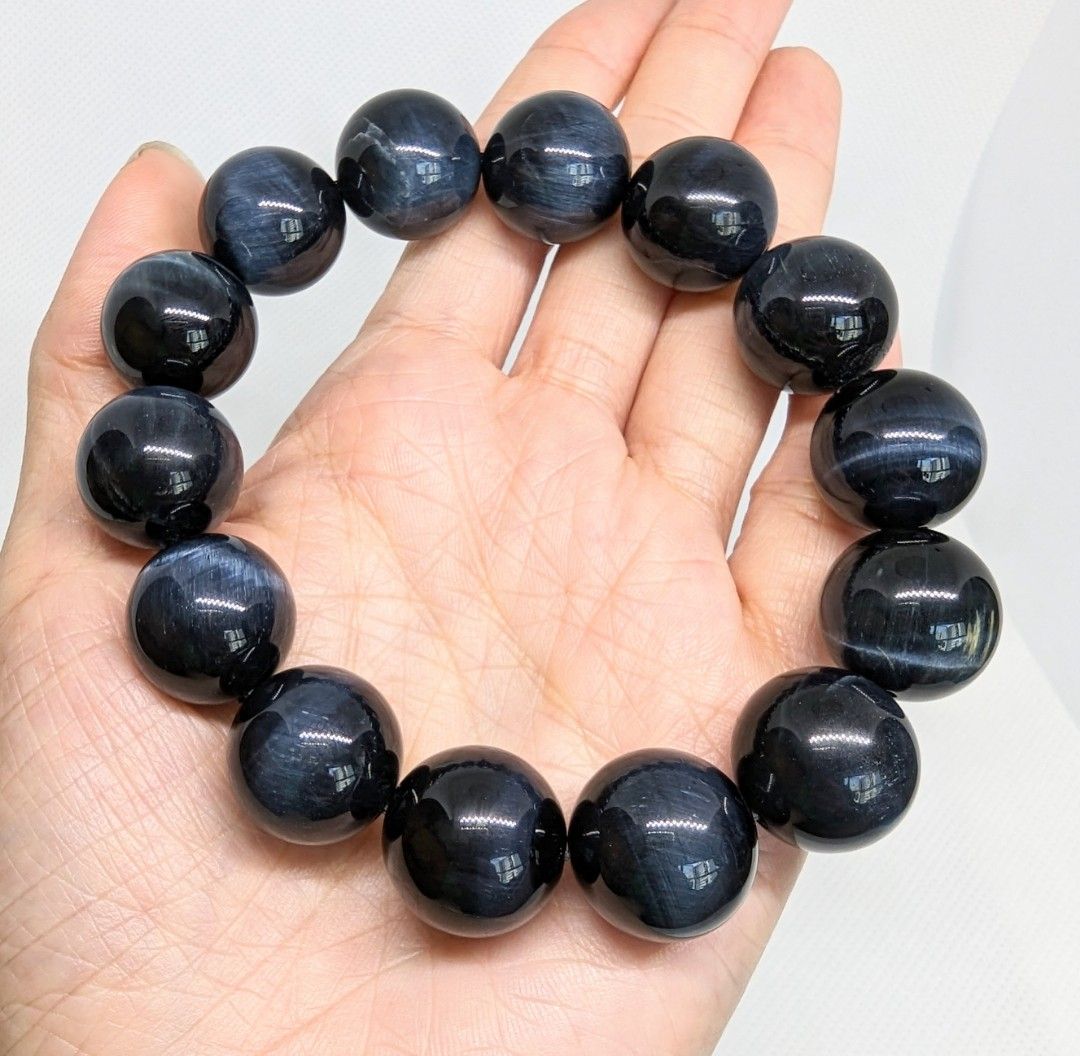 Men's blue tiger eye bracelet best sale
