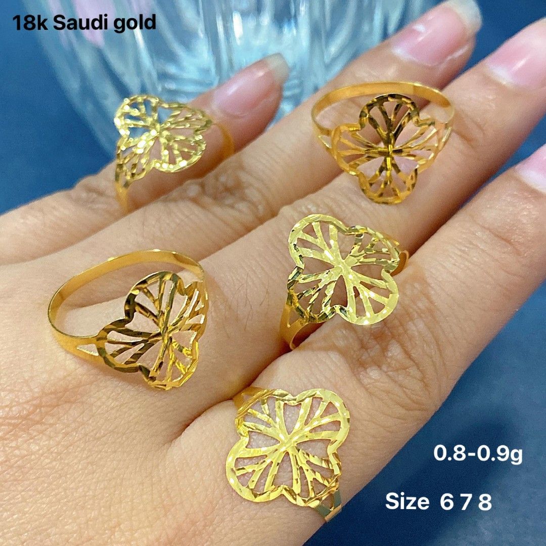 Jewelry For Women Rings Gold Blue 8 Piece Retro Metal Ring Trend