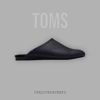 👟 SALE! (-35%) TOMS Kelli Mule, Black Veg Tan Leather, US 6.5