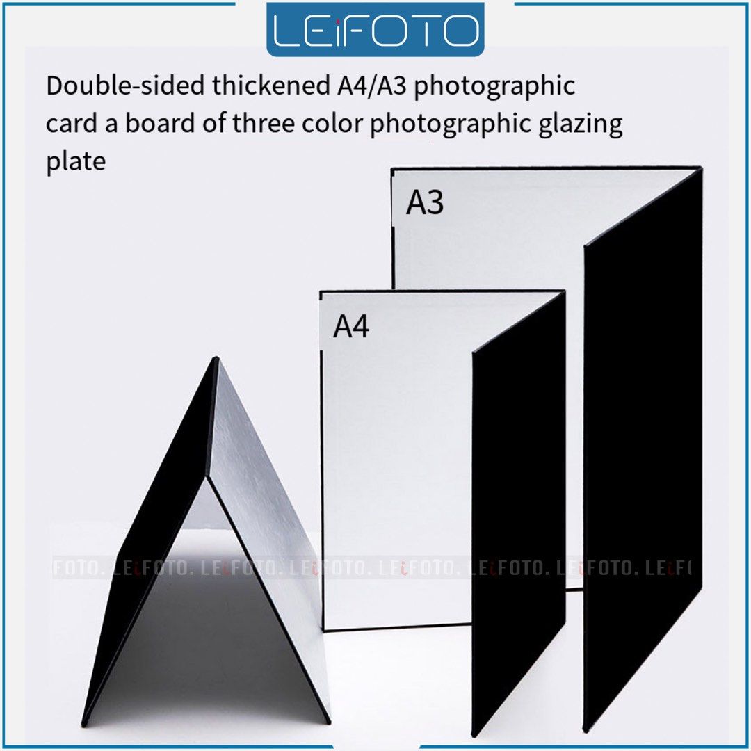 3 in 1 Photography Reflector Cardboard,Folding Light Diffuser Board for