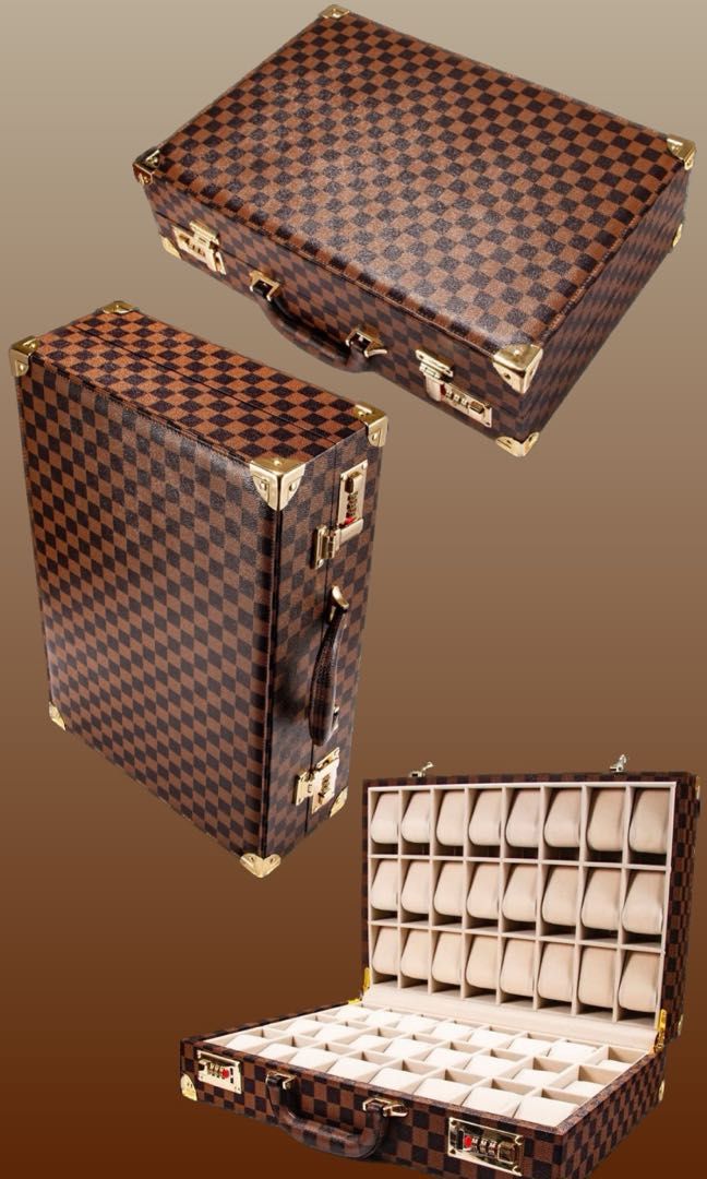 48 Slots watch briefcase Travel Watch box organizer with pass code (Category: Accessory Holder, Box & Organizers) located in Manila. Submitted by markwrist07 (Listing ID 1229474972, Image 2). Description: Travel Watch roll Case & Luxury Wooden Watch box 1/2/3/5/6/8/10/12 Slots Specification: Material Wooden Watch Box: Wooden+Velvet Cloth Colors: Rosewood Grain, fraxinus Mandshurica, Walnut Grain, Black/brown Type: 5/ 6/8/10/12 Slots Sizes For Woo