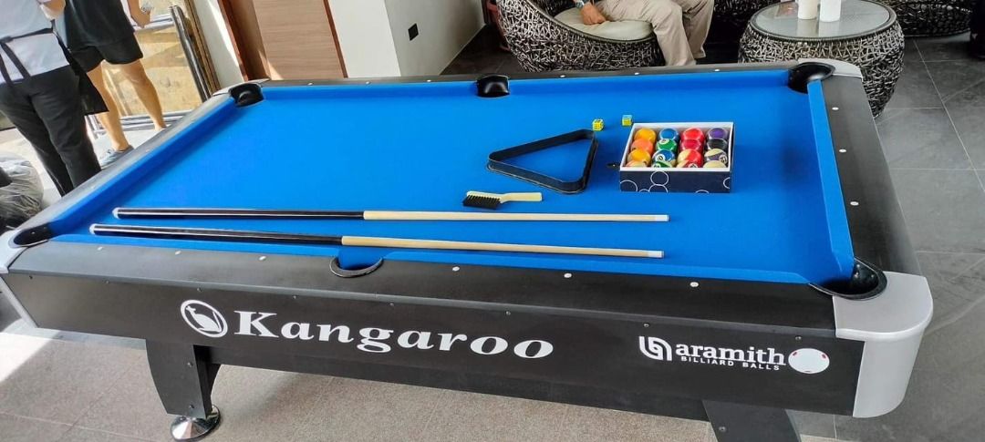 4X7FT. MDF BILLIARD TABLE JUNIOR SIZE (Category: Billiards and Bowling) located in San Pablo. Submitted by ablpsports (Listing ID 1229525339, Image 3). Description: 4X7ft. MDF KANGAROO BILLIARD TABLE SPECS: AUTO BALL -SOLID WOOD BODY -MEDIUM DENSITY FIBERBOARD INCLUSIONS: -TABLE CLOTH -1 SET. AUTO BALL POCKET -1 PC. 2 INCHES TAIWAN BALL -2 PCS. THREADED CUE STICK -1 PC. TABLE BRUSH -2 PCS. TISA 👉 Look for Ms. ELLA CORAL 😇 For more information &