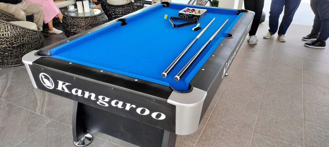 4X7FT. MDF BILLIARD TABLE JUNIOR SIZE (Category: Billiards and Bowling) located in San Pablo. Submitted by ablpsports (Listing ID 1229525339, Image 2). Description: 4X7ft. MDF KANGAROO BILLIARD TABLE SPECS: AUTO BALL -SOLID WOOD BODY -MEDIUM DENSITY FIBERBOARD INCLUSIONS: -TABLE CLOTH -1 SET. AUTO BALL POCKET -1 PC. 2 INCHES TAIWAN BALL -2 PCS. THREADED CUE STICK -1 PC. TABLE BRUSH -2 PCS. TISA 👉 Look for Ms. ELLA CORAL 😇 For more information &