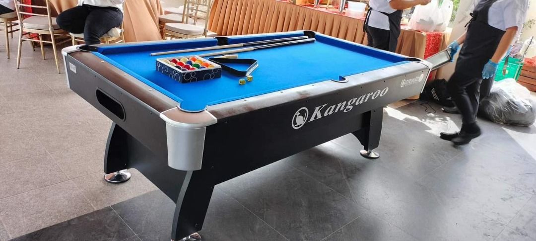 4X7FT. MDF BILLIARD TABLE JUNIOR SIZE (Category: Billiards and Bowling) located in San Pablo. Submitted by ablpsports (Listing ID 1229525339, Image 1). Description: 4X7ft. MDF KANGAROO BILLIARD TABLE SPECS: AUTO BALL -SOLID WOOD BODY -MEDIUM DENSITY FIBERBOARD INCLUSIONS: -TABLE CLOTH -1 SET. AUTO BALL POCKET -1 PC. 2 INCHES TAIWAN BALL -2 PCS. THREADED CUE STICK -1 PC. TABLE BRUSH -2 PCS. TISA 👉 Look for Ms. ELLA CORAL 😇 For more information &
