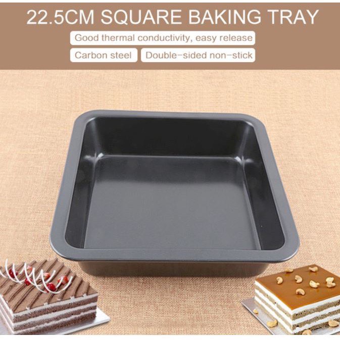 8 inch / 200mm SQUARE Silicone Cake Baking Mould / Tray Bake