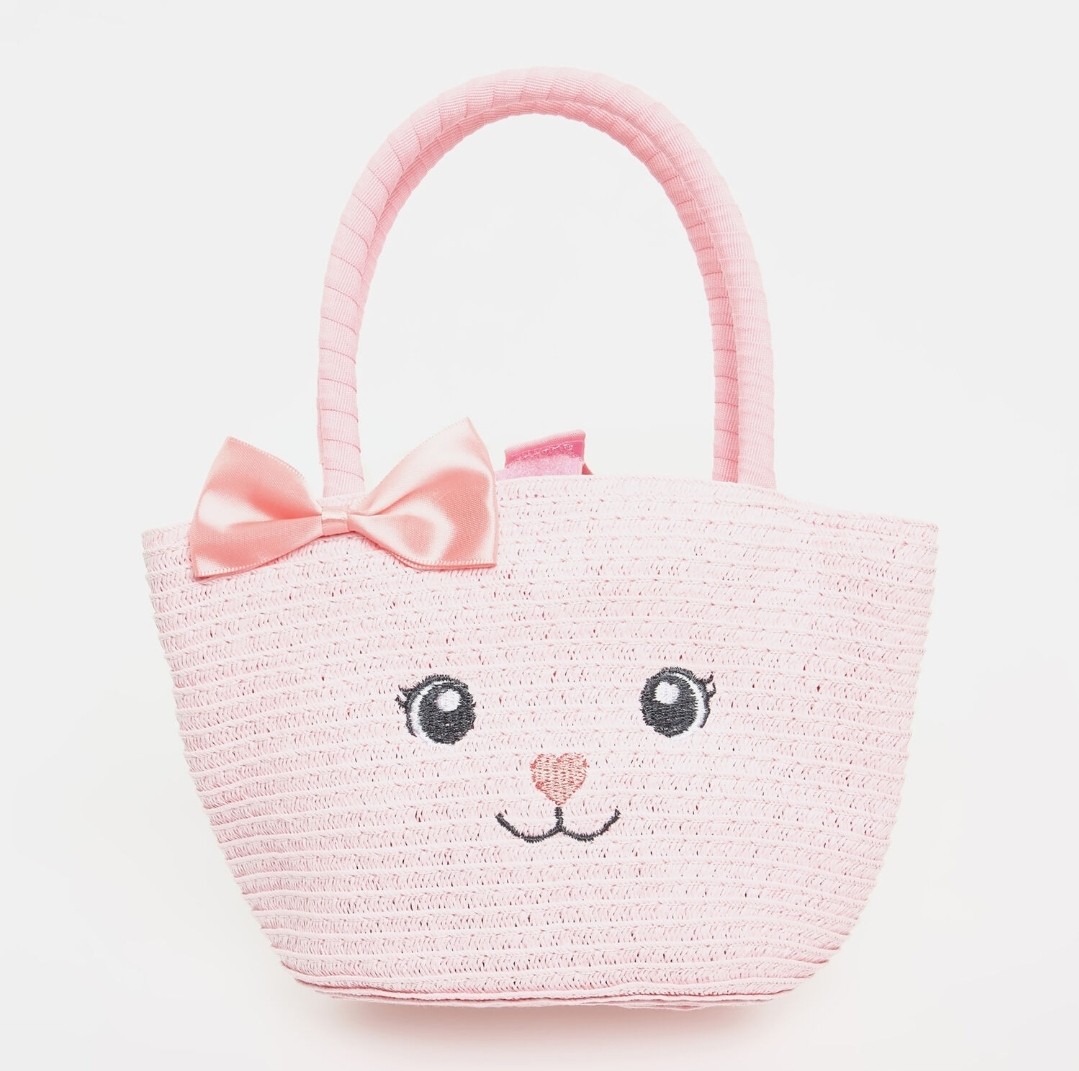 手挽袋#貓#LILLY & HAZEL #Pink Kitten Paper Straw #Tote Bag, 兒童