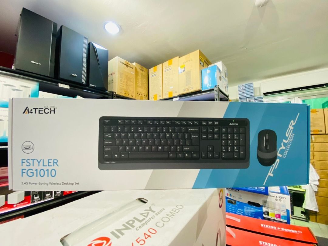 A4Tech Fstyler FG1010 Wireless Keyboard Mouse Combo USB Grey, Computers ...
