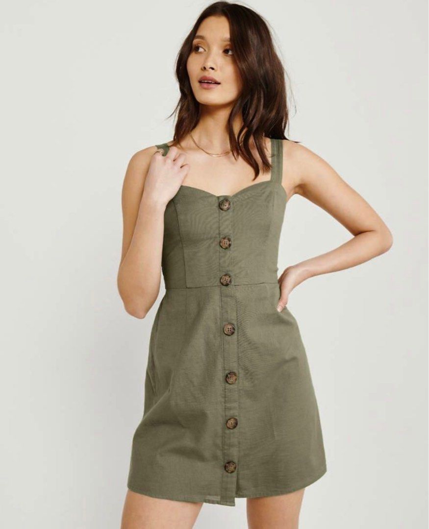 Abercrombie button up hot sale cami dress
