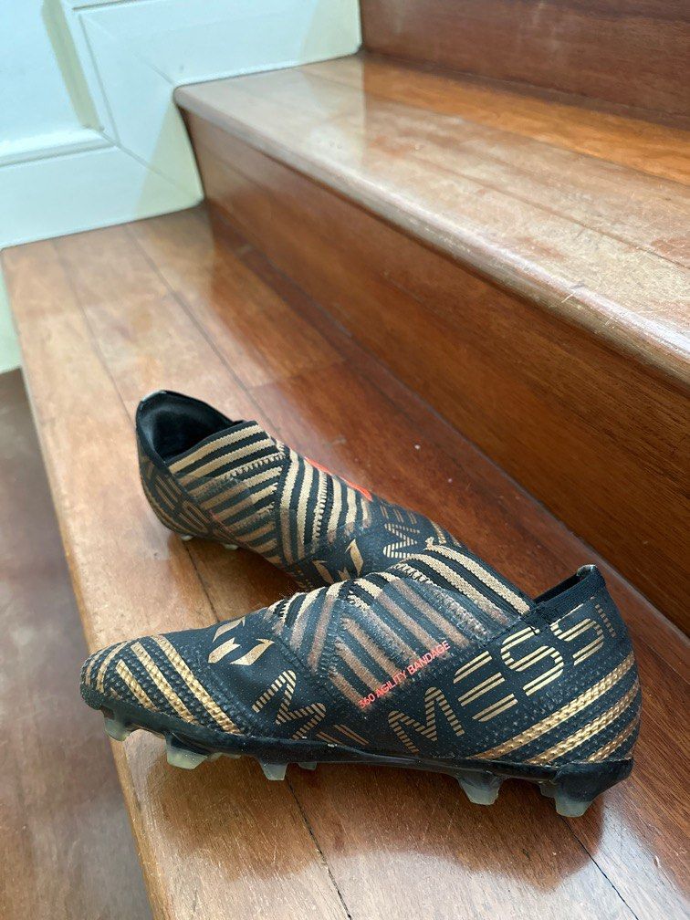 Adidas Nemeziz Messi 17.1 FG Solar Red Core Black Tactile Metallic Gold Size 36 EUR UK 3 1 2