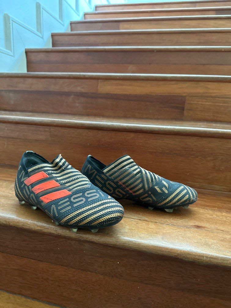 Adidas Nemeziz Messi 17.1 FG Solar Red Core Black Tactile Metallic Gold Size 36 EUR UK 3 1 2