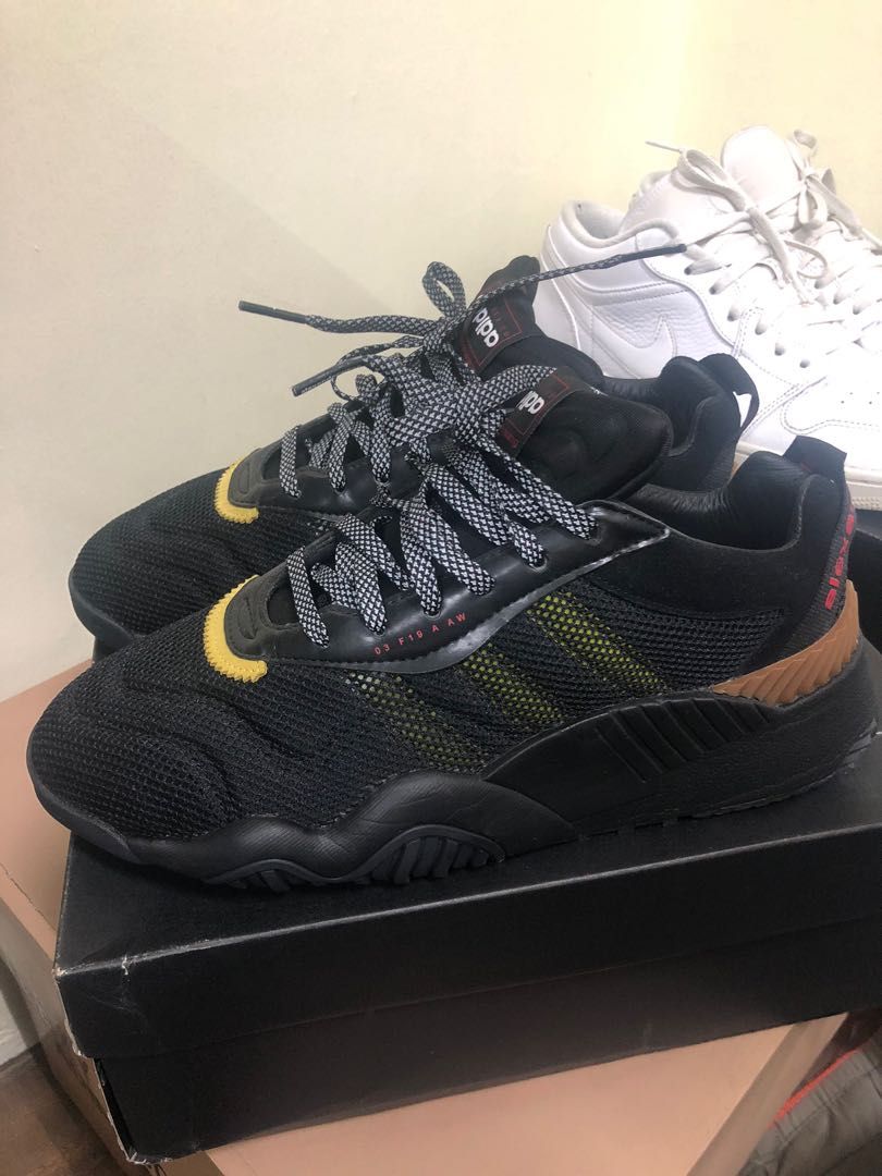 Alexander wang turnout store trainer on feet