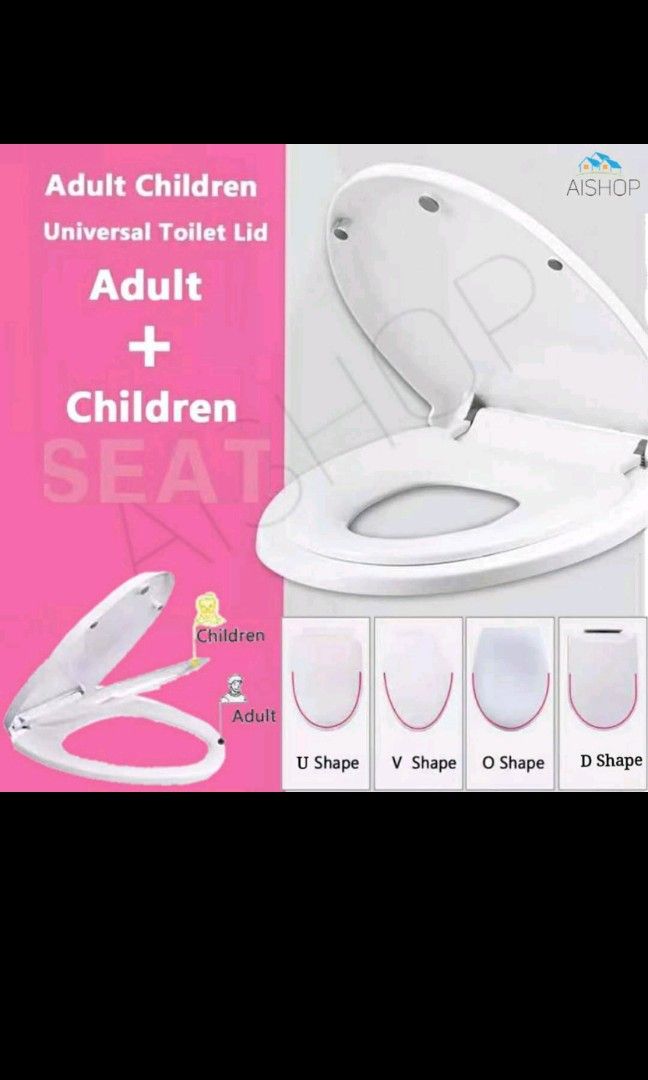 Adult toilet seat with child potty, Babies & Kids, Bathing & Changing