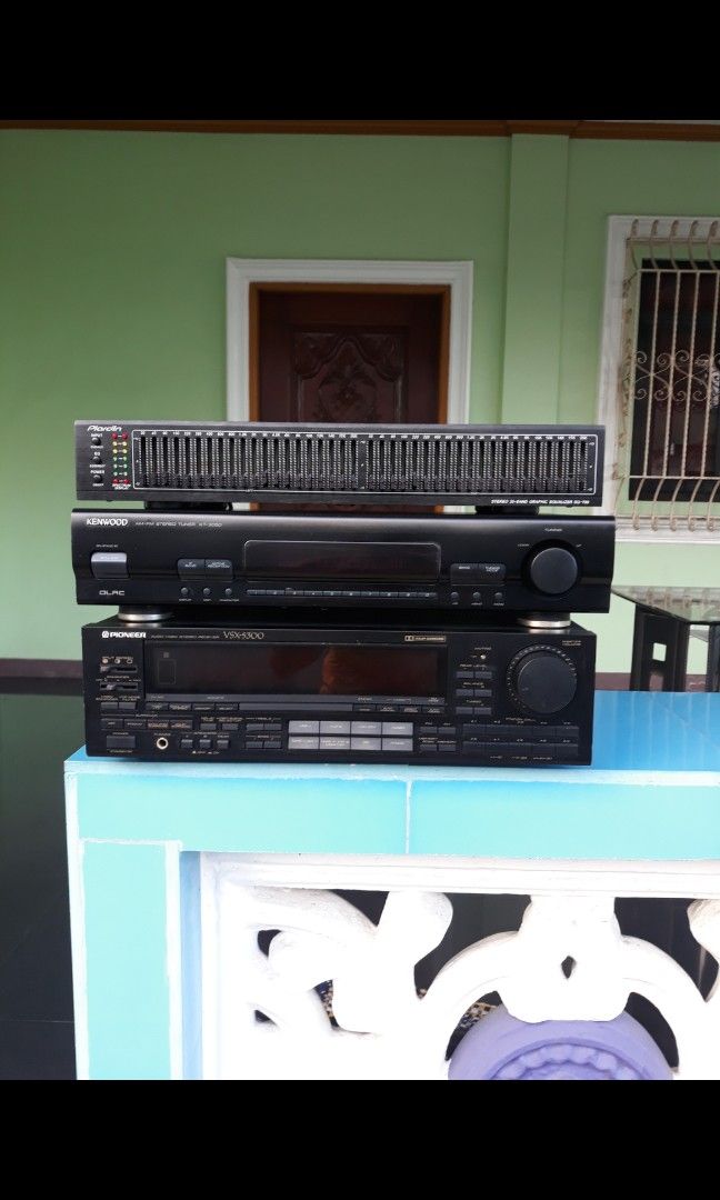 Amplifier set for sale (Category: Soundbars, Speakers & Amplifiers) located in Bulacan. Submitted by marioadriano882 (Listing ID 1229497135, Image 1). Description: For sale: Home theater/sound system, Pioneer VSX-D5300 amplifier, made in Japan (110V); kenwood tuner, made in Japan (220V); Plardin equalizer made in China, with slight and occasional hum, but tolerable (220V). Superb sound and quality units, the same as my personal amplifier. Selling