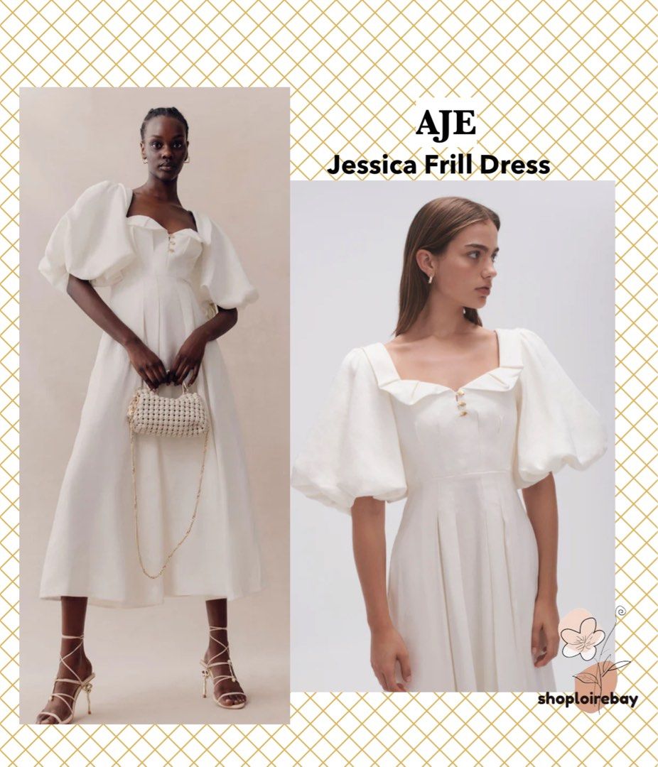aje jessica frill midi dress Buy Aje Pink Jessica Frill Midi Dress in Linen-blend For Women Online