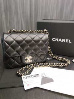 Chanel Wallet on Chain Classic Flap Rare Ying Yang Mini Woc Black
