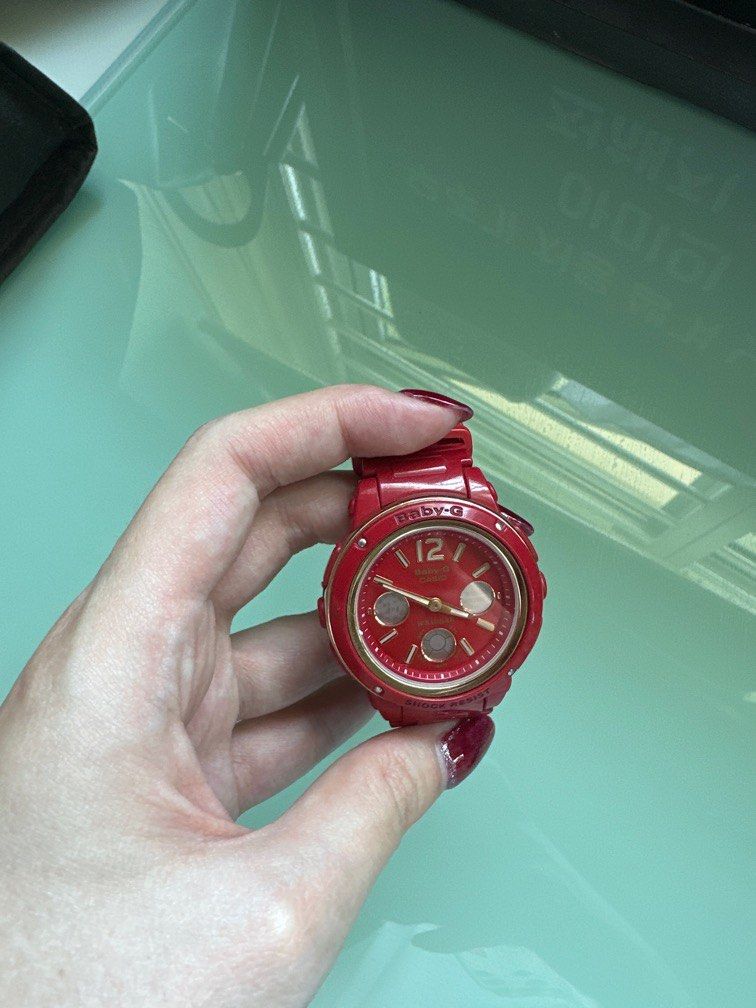 Baby g red watch sales