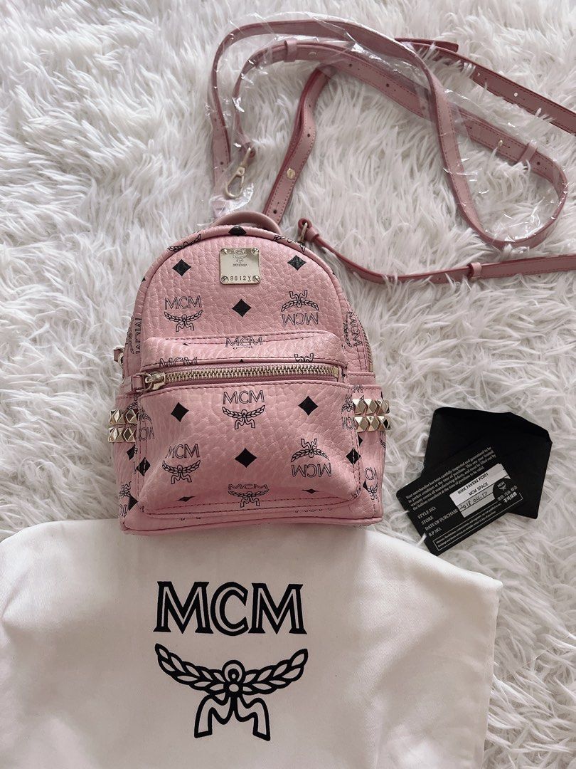 Mcm baby pink 2025 backpack
