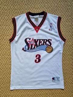 Allen Iverson Philadelphia 76ers 1996-1997 Blue Authentic Jersey - Rare  Basketball Jerseys