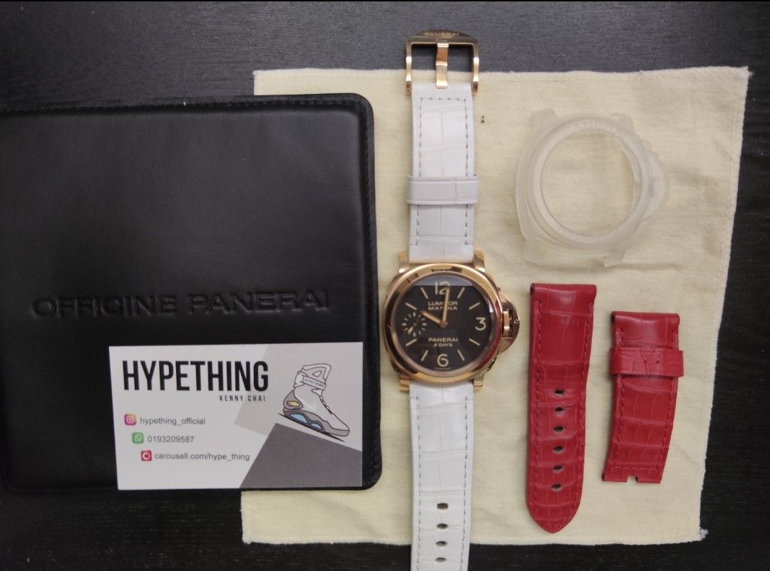 AUTHENTIC PANERAI LUMINOR 44MM PAM 511 ROSE GOLD FULL SET