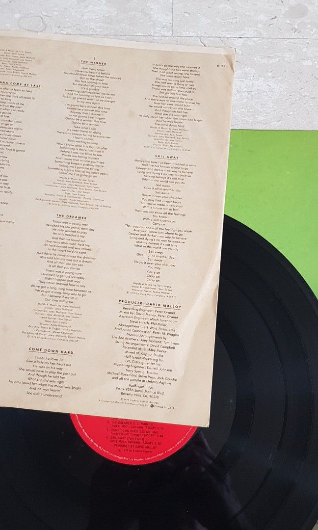 Bad Finger lp vinyl record, Hobbies & Toys, Music & Media, Vinyls