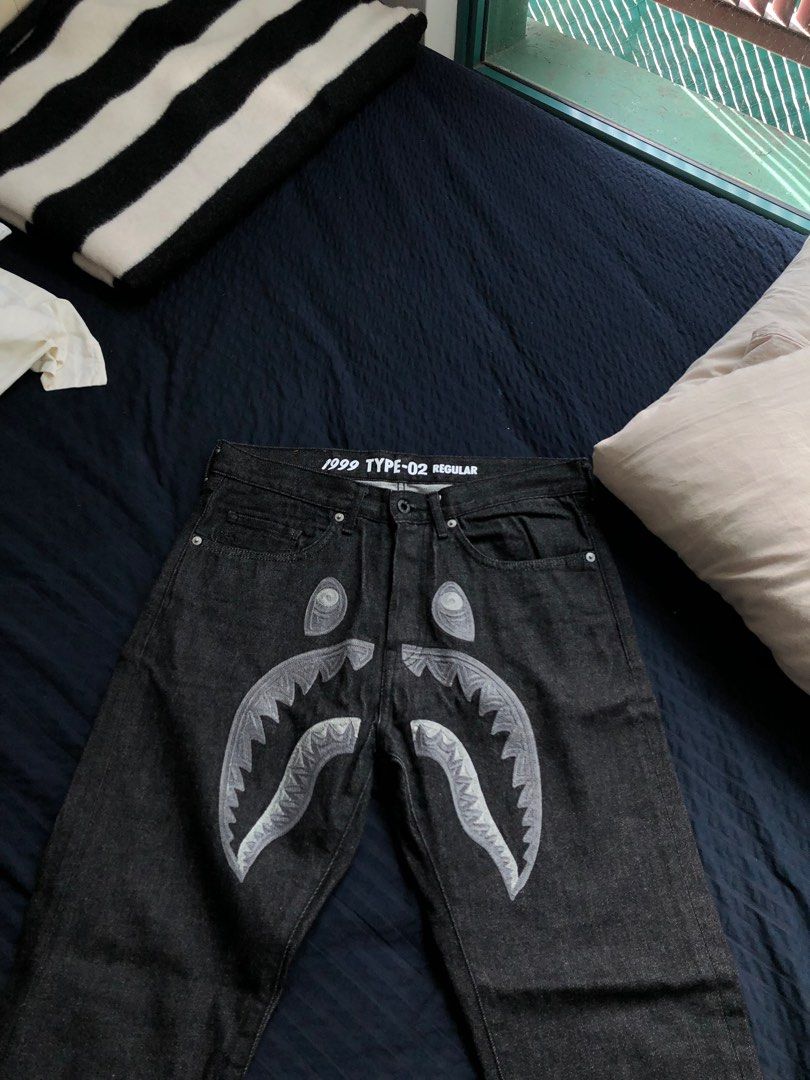 Bape new arrivals jeans shark