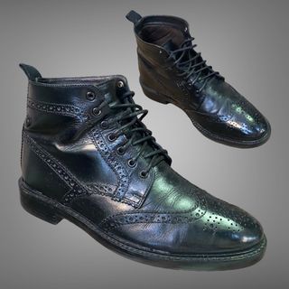 Base London lug sole wingtip boots