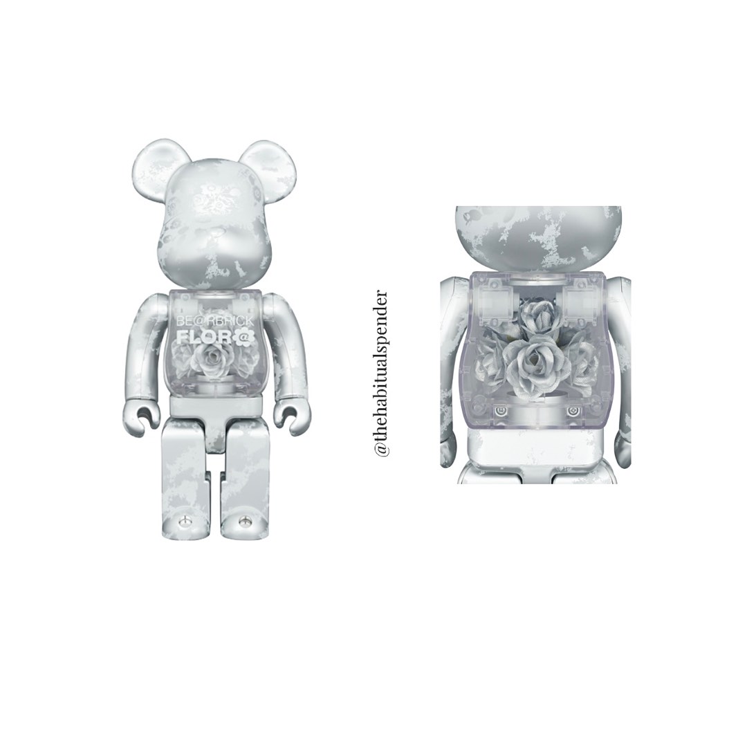 Bearbrick Flora (Flower) 400% Silver