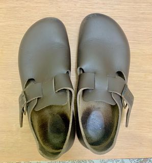 Birkenstock London BS Sandal Brown Smooth Leather Shoes Men’s Sz 36.