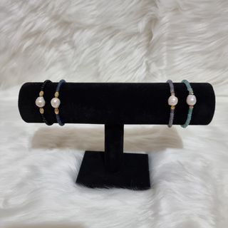 Black Onyx, Blue Sapphire, Amethyst, Aquamarine bracelets